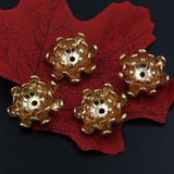 10pcs Copper Chrysanthemum Charms Pendant Earrings DIY Jewelry Supplies