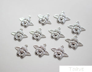 10pcs Copper Plated 18K Angel Cupid Pendant