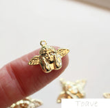 10pcs Copper Plated 18K Angel Cupid Pendant