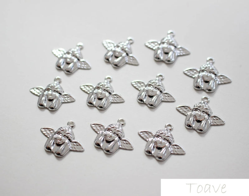 10pcs Copper Plated 18K Angel Cupid Pendant
