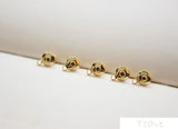10pcs Copper Plated 18K Real Bullet Ear Stud DIY Material