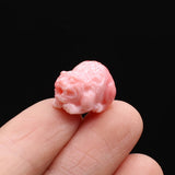 10pcs Coral Pixiu Loose Bead Bracelet Men's Women's Elastic Rope Reiki DIY