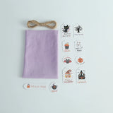 10pcs Halloween Cotton Bag for Candy Chocolate Gift Small Pouches