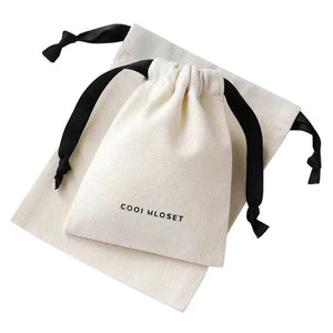 10pcs Cotton Drawstring Pouch Gift Bags Linen Jewelry Display Xmas Wedding DIY