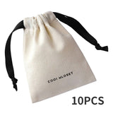 10pcs Cotton Drawstring Pouch Gift Bags Linen Jewelry Display Xmas Wedding DIY