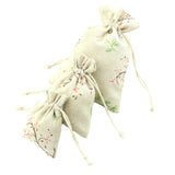 10pcs Flower Branch Pattern Cotton Sacks Gift Bags