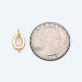 Opal Stone Stud Earrings with Loops, Brass Ear Findings DIY Jewelry