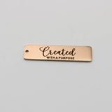 10pcs Created Charm Stainless Steel Charms Created With a Purpose Pendant