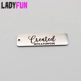10pcs Created Charm Stainless Steel Charms Created With a Purpose Pendant