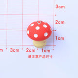 10pcs Cute 3D Mushroom Carrot Resin Charms for Earring Bracelet Keychain