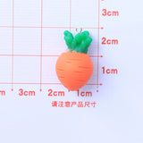 10pcs Cute 3D Mushroom Carrot Resin Charms for Earring Bracelet Keychain