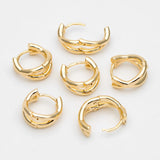 10pcs Criss Cross Hoop Earrings 14mm, Huggie Earrings