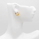 10pcs Criss Cross Hoop Earrings 14mm, Huggie Earrings