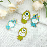 10pcs Cartoon Animal Enamel Pendant Metal Charm DIY Jewelry Accessory