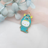 10pcs Cartoon Animal Enamel Pendant Metal Charm DIY Jewelry Accessory