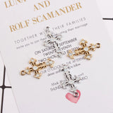 10pcs Rhinestone Golden Cross Charms DIY Jewelry Pendant