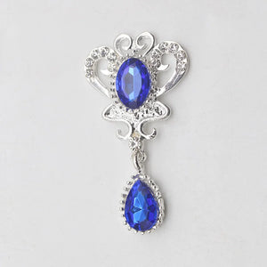 10pcs Crown Type Flat Pendant 55*29mm Alloy Decorative Crystal DIY Wedding Decor