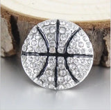 10pcs Crystal Basketball Snaps Button Fit 18mm Bracelet DIY Pendant Jewelry