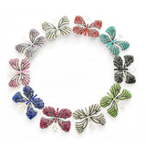 10pcs Crystal Butterfly Charms for DIY Jewelry Necklace & Bracelets D006