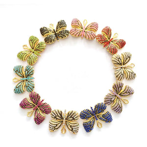 10pcs Crystal Butterfly Charms for DIY Jewelry Necklace & Bracelets D006
