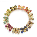 10pcs Crystal Butterfly Charms for DIY Jewelry Necklace & Bracelets D006