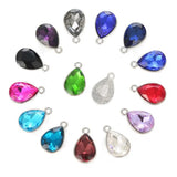 10pcs Water Drop Charms Crystal Glass Pendant for Jewelry Making