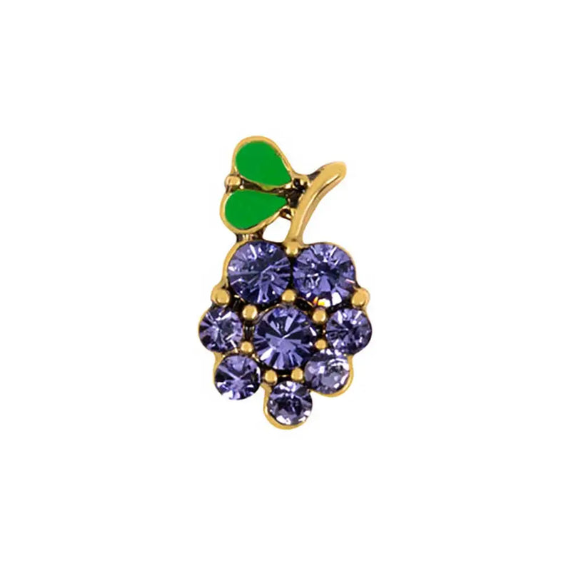 10pcs Crystal Grapes Floating Charms for Glass Locket