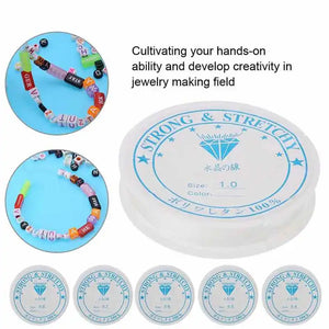 10pcs Elastic Beading Thread for Jewelry Making 0.4-1mm 5-24m