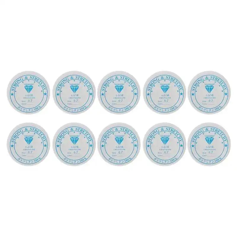 10pcs Elastic Beading Thread for Jewelry Making 0.4-1mm 5-24m