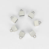 10pcs Cuboid End Tip Bead Caps for 10*6mm Flat Leather Cord DIY Jewelry Findings