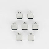 10pcs Cuboid End Tip Bead Caps for 10*6mm Flat Leather Cord DIY Jewelry Findings