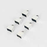 10pcs Cuboid End Tip Bead Caps for 10*6mm Flat Leather Cord DIY Jewelry Findings