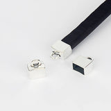 10pcs Cuboid End Tip Bead Caps for 10*6mm Flat Leather Cord DIY Jewelry Findings