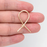 10pcs Curved Rope Ear Posts Plated Brass Knot Stud Earrings GB-3161
