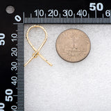 10pcs Curved Rope Ear Posts Plated Brass Knot Stud Earrings GB-3161