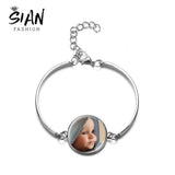 10pcs Personalized Photo Glass Chain Bracelet Bangle Birthday Gift
