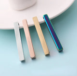 10pcs Stainless Steel Engravable Bar Pendant for Necklace Keychains