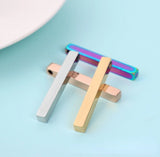 10pcs Stainless Steel Engravable Bar Pendant for Necklace Keychains