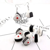 10pcs Sushi Rice Ball Resin Charms Earring Keychain Necklace Pendant
