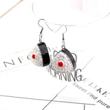 10pcs Sushi Rice Ball Resin Charms Earring Keychain Necklace Pendant