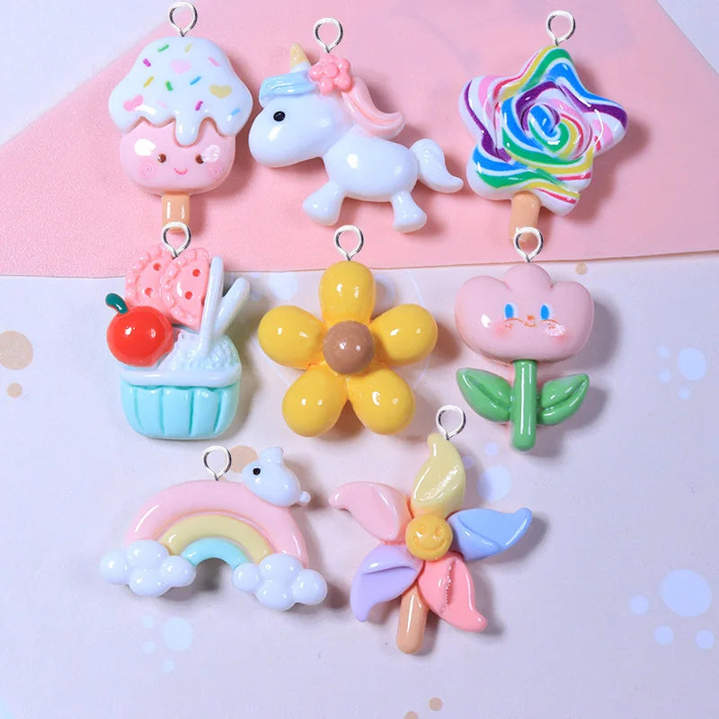 10pcs Unicorn Charms for Jewelry Making DIY Earring Necklace Findings