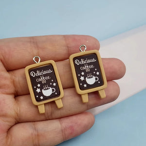 10pcs Blackboard Charms for DIY Jewelry Making Pendant