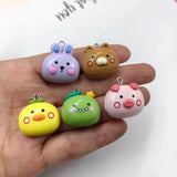 10pcs Bear Pig Rabbit Charms for Jewelry Making DIY Earring Bracelet Pendant