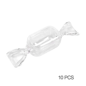 10pcs Candy Jewelry Storage Box Portable Earrings Bracelet Transparent