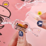 10pcs Candy Jewelry Storage Box Portable Earrings Bracelet Transparent