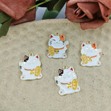 10pcs Cat Enamel Charms for DIY Jewelry