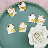 10pcs Cat Enamel Charms for DIY Jewelry
