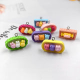 10pcs Cartoon Food Animals Plate Charms DIY Earring Making