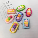 10pcs Cartoon Food Animals Plate Charms DIY Earring Making