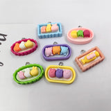 10pcs Cartoon Food Animals Plate Charms DIY Earring Making